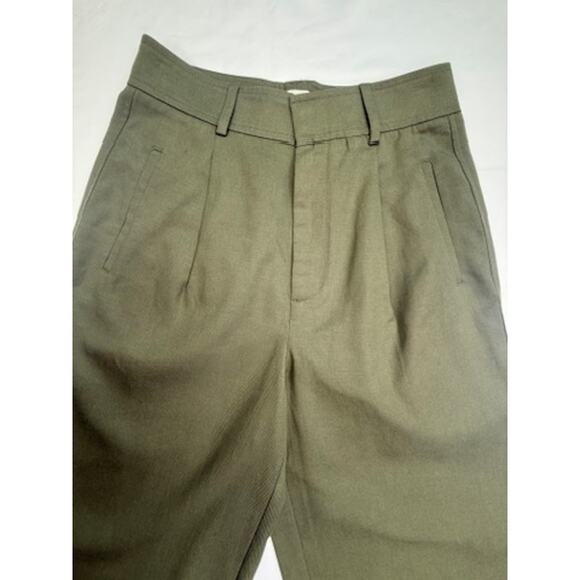 Everlane Olive Wide-Leg Crop Pants Women’s Size 2S Tencel Organic Cotton - Picture 9 of 16